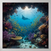 Luminous Coral Reef - Glowing Underwater World ポスター (正面)