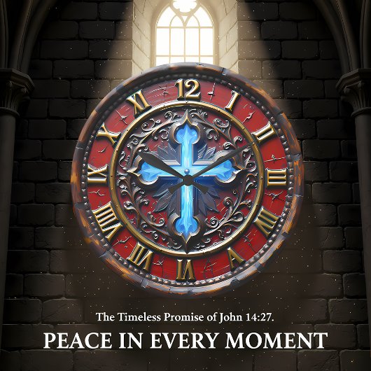 Luminous Cross Ornate ラージ壁時計