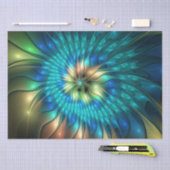 Luminous Fantasy Flower, Colorful Abstract Fractal 薄葉紙 (クラフト)