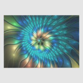 Luminous Fantasy Flower, Colorful Abstract Fractal 薄葉紙