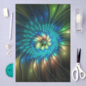 Luminous Fantasy Flower, Colorful Abstract Fractal 薄葉紙 (クラフト)