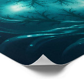 Luminous Flow Fractal Wallpaper and Art Print ポスター (角)