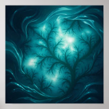 Luminous Flow Fractal Wallpaper and Art Print