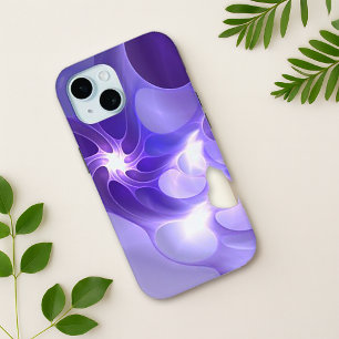 Luminous Flow Purple抽象芸術グロー iPhone 15ケース