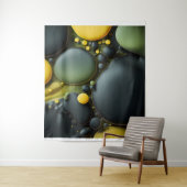 Luminous Fluid Dynamics: Yellow and Green Abstract タペストリー (インサイチュ)