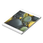 Luminous Fluid Dynamics: Yellow and Green Abstract ノートパッド (回転)