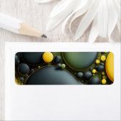 Luminous Fluid Dynamics: Yellow and Green Abstract ラベル (インサイチュ)