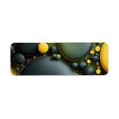 Luminous Fluid Dynamics: Yellow and Green Abstract ラベル (正面)