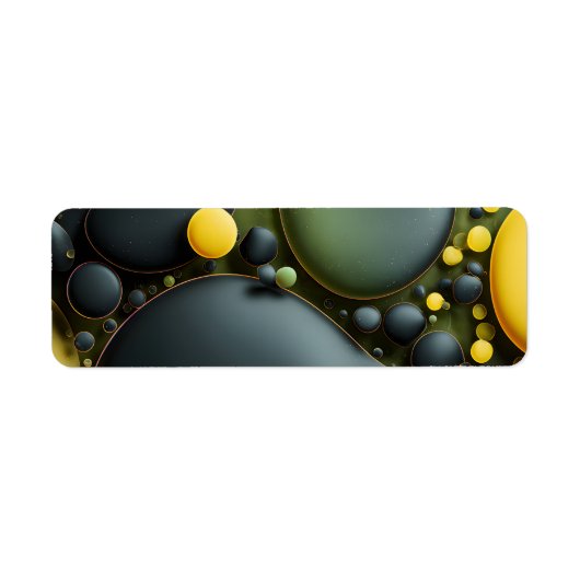 Luminous Fluid Dynamics: Yellow and Green Abstract ラベル (正面)