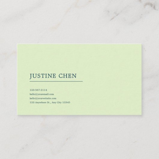 Luminous Forest White Rose and Celestial Night 名刺 (裏面)