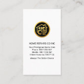 Luminous Gold Handyman Tools Roof 名刺 (裏面)