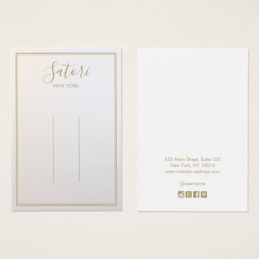 Luminous Gray Ombre Script Hair Clip Display (正面&裏面)