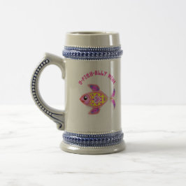 Luminous Heart Fish: Radiant  Latte Mug ビールジョッキ
