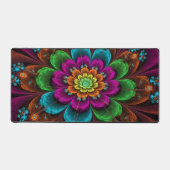 Luminous Jewel Tone Fractal Flower デスクマット (正面)