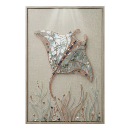 Luminous Manta Ray Wall Art ポスター