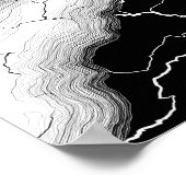 Luminous Molten Flow Decoupage Template Line Art ポスター (角)