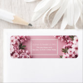 Luminous Pink Cherry Blossom Double Frame ラベル (インサイチュ)