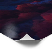 Luminous Pink & Purple Mountain Landscape ポスター (コーナー)