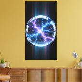Luminous plasma storm inside the transparent キャンバスプリント (インサイチュ (リビング))