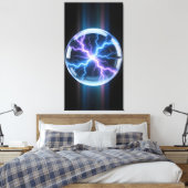 Luminous plasma storm inside the transparent キャンバスプリント (インサイチュ (寝室))