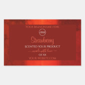 Luminous Red Marble Pattern製品のラベルロゴ 長方形シール (正面)