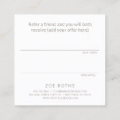 Luminous Silverサロンスパお客様の紹介 紹介カード (裏面)