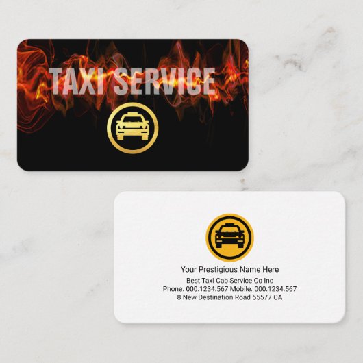 Luminous Taxi Service Lightning Fast Service 名刺 (正面/裏面)