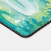 Luminous Teal Axolotl Aquatic Dream Pond デスクマット (コーナー)