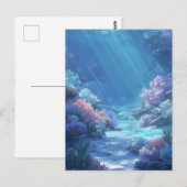 Luminous Tropical Underwater Coral Reef ポストカード (正面/裏面)