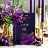 Luminous Violets QR Code RSVP 