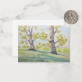 Luminous Watercolor Trees ノートカード (正面/裏面インサイチュ)