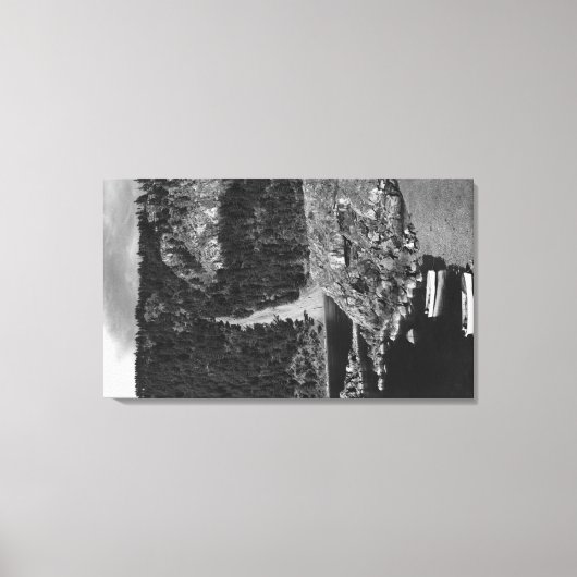 Lummi Island, WA - Lummi Rocks View with Row キャンバスプリント (正面)