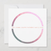 Lumo モダン Circle Happy Father's Day写真 案内状 (裏面)