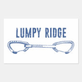 Lumpy Ridge Rock Climbing Quickdraw 長方形シール (正面)