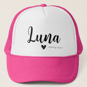 Lunaの名前はミニマルScript Capモダン Girlを意味する キャップ