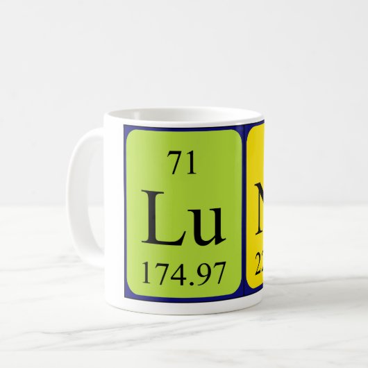 Lunaの定期的なテーブル名mag コーヒーマグカップ (正面左)