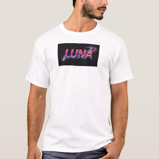 LUNAの未来的な雰囲気 Tシャツ (正面)