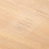 Luna モダン Wedding Save the Date アクリル招待状 (レイダウン)