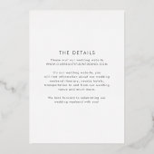 Luna モダン Wedding Save the Date 箔招待状 (裏面)