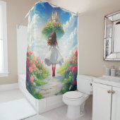 Luna and the Cloud Castle - Enchanted Shower Curta シャワーカーテン (インサイチュ)