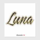Luna black gold Lettering Aufkleber Sticker シール (シート)