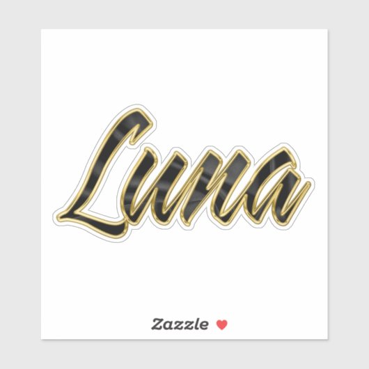 Luna black gold Lettering Aufkleber Sticker シール (シート)