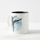 Luna llena y silueta de bailarina ツートーンマグカップ (正面左)