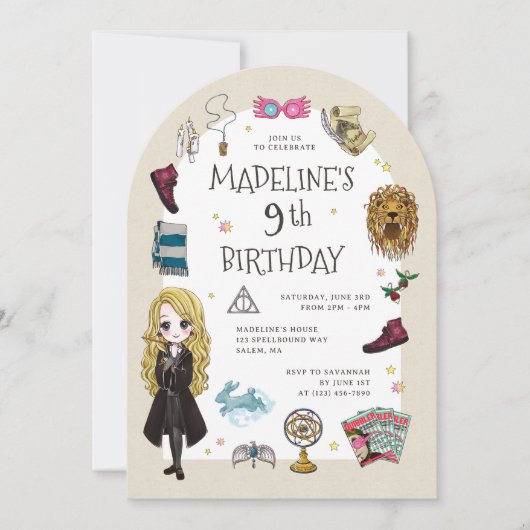 Luna Lovegood Magical Birthday Celebration 招待状 (正面)