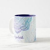 Luna Mandala 11 oz. Personalized Mug ツートーンマグカップ (正面左)