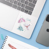 Luna Mothパーソナライズされたのステッカーシート シール (ノートパソコンとiPhone)