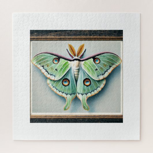 Luna moth 050824IREF205 - Watercolor ジグソーパズル (縦)