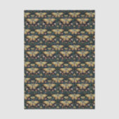 Luna Moth and Moon, Celestial Floral Linear Repeat 薄葉紙 (正面)