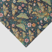 Luna Moth and Moon, Celestial Floral Repeat 薄葉紙 (詳細)