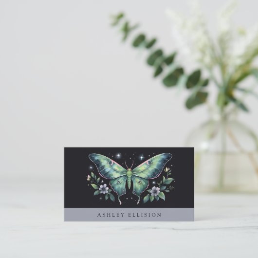 Luna Moth Business Card 名刺 (スタンド正面)
